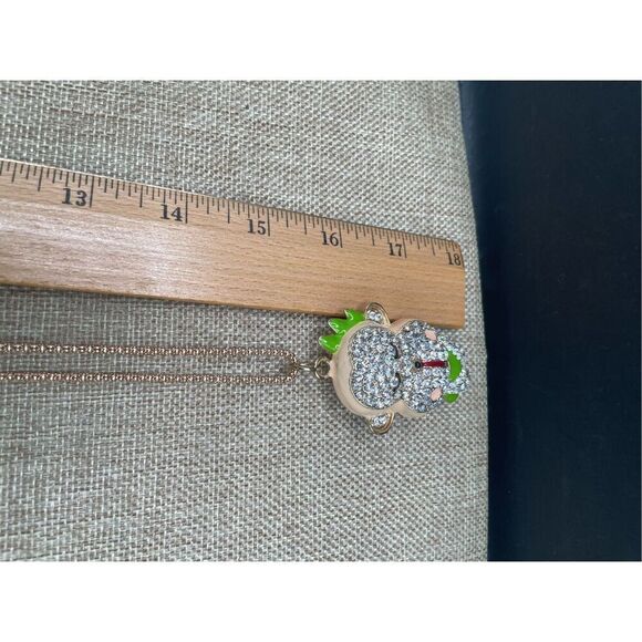 Betsey Johnson Rhinestone Large Monkey Face Rare Necklace Pendant - Picture 7 of 9